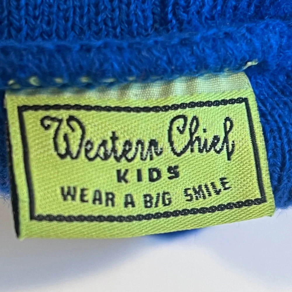 Western Chief Kids Blue Monster Dinosaur‎ Beanie Hat with 3D Tail and Spikes OS